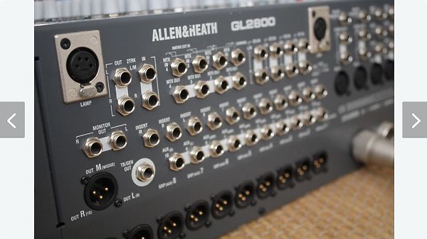 ALLEN&HEATH GL2800 – 40 MIXER ANALOGICO 40 CANALI 10 AUX + FLIGHT CASE + ALIMENTATORE RPS11 USATO 2