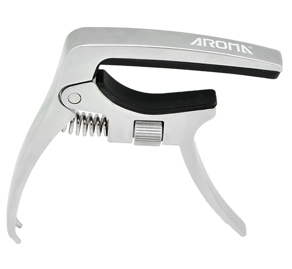 AROMA AC30 SILVER CAPOTASTO PER CHITARRA ELETTRICA E ACUSTICA CON PRESSIONE REGOLABILE 1