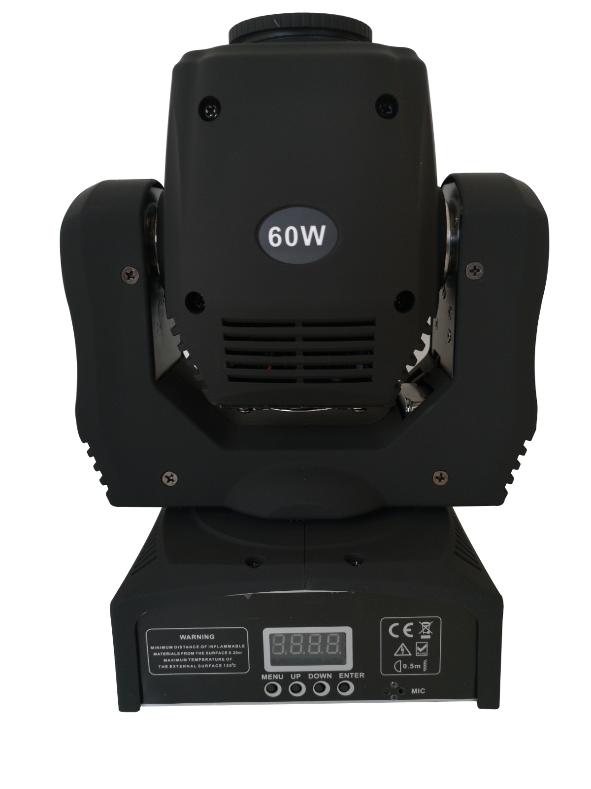 EXTREME SPOT 60 MINI TESTA MOBILE SPOT A LED 60 WATT 7 COLORI 7 GOBO DMX – AUTO – SOUND ACTIVE – MASTER SLAVE 1