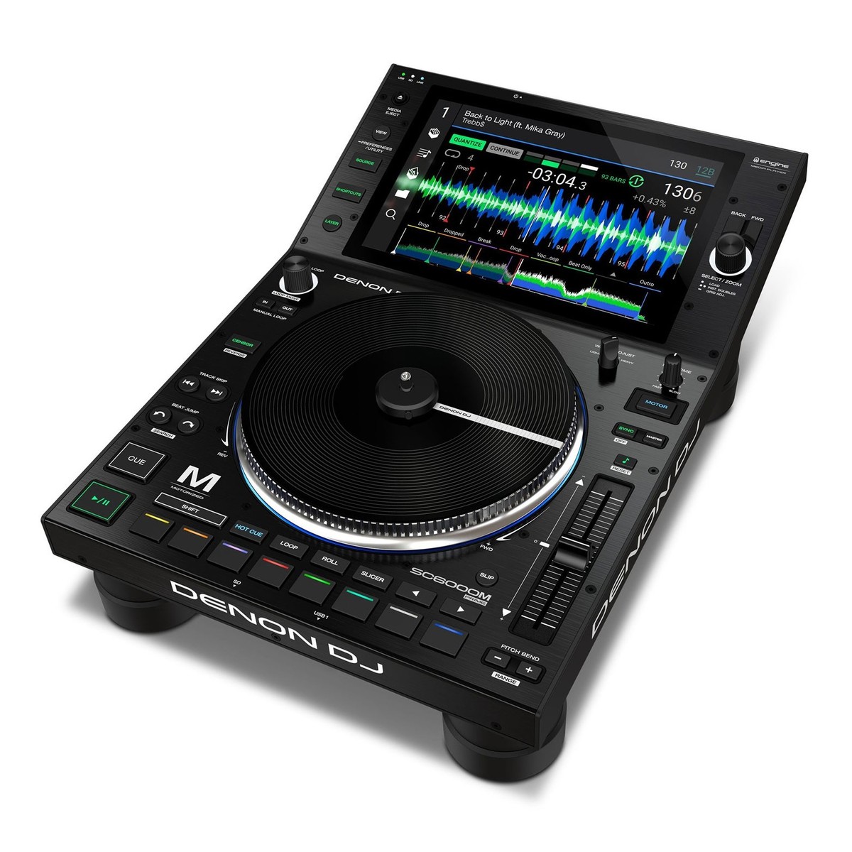 DENON DJ SC6000 M PRIME LETTORE MEDIA PLAYER DUAL LAYER CON PIATTO MOTORIZZATO PER DJ USB SD STREAMING WI-FI DISPLAY HD 10.1 2