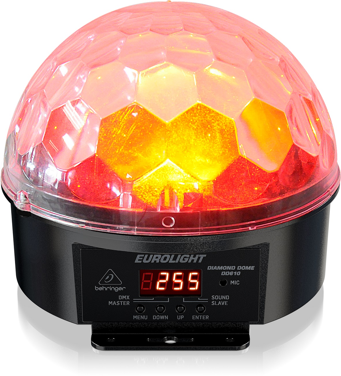 BEHRINGER DIAMOND DOME DD610 EFFETTO LUCE LED CRYSTAL MAGIC BALL MEZZA SFERA RGBWAUV 6IN1 12W 1
