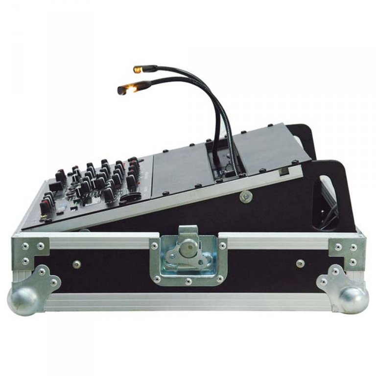 COBRA FC114 FLIGHT CASE PER MIXER CON INSTALLAZIONE RACK 19 10U E PIANO INCLINATO 1