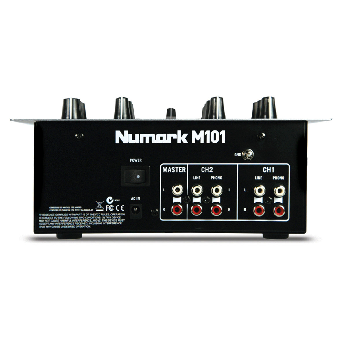 NUMARK M101 BLACK MIXER 2 CANALI PER DJ LINE + PHONO 1