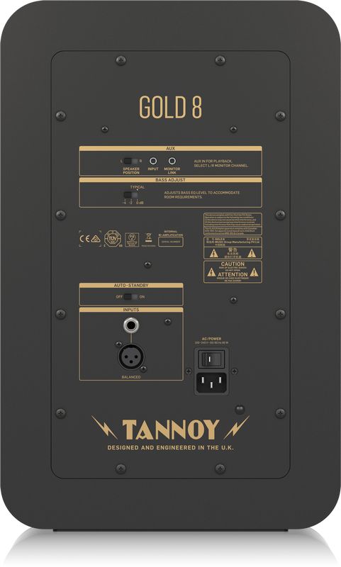TANNOY GOLD 8 MONITOR DA STUDIO 8 300 WATT CON TWEETER COASSIALE DA 1 1