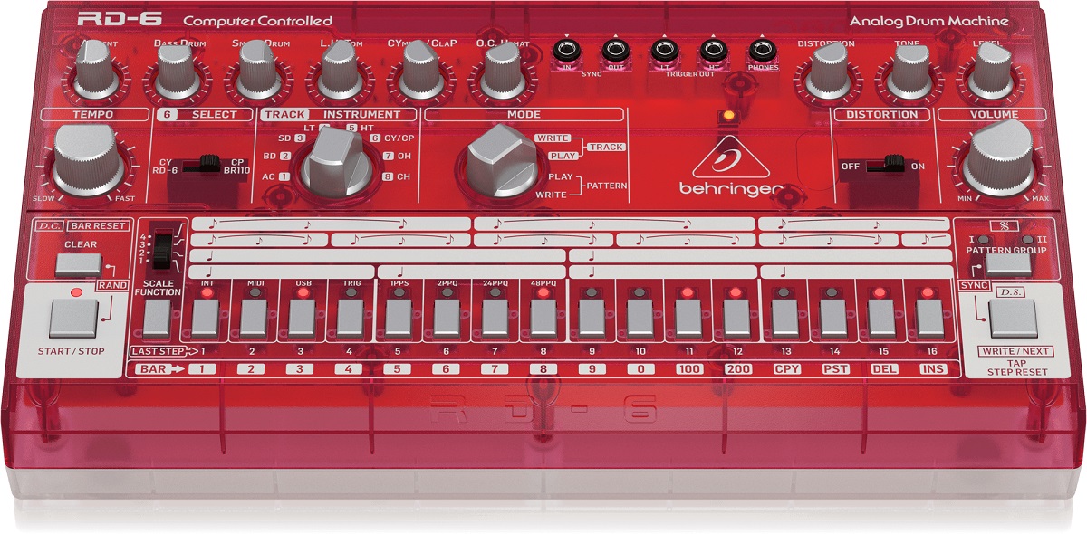 BEHRINGER RD-6 SB RHYTHM DESIGNER RED DRUM MACHINE ROSSA 4