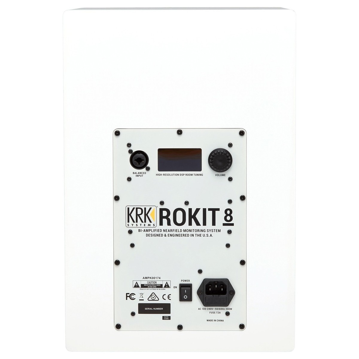 KRK RP8-G4 WN WHITE ROKIT MONITOR DA STUDIO 203 WATT BIAMPLIFICATO WOOFER 8 NERO + DSP ROOM TUNING TRAMITE APP BIANCO 1