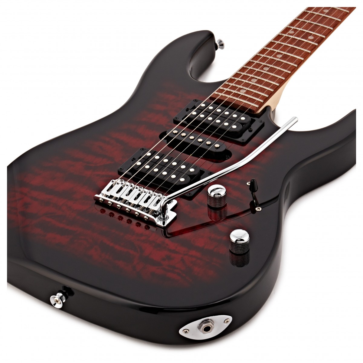 IBANEZ GRX70QA TRB TRASPARENT RED BURST CHITARRA ELETTRICA 22 TASTI ROSSO TRASPARENTE 1