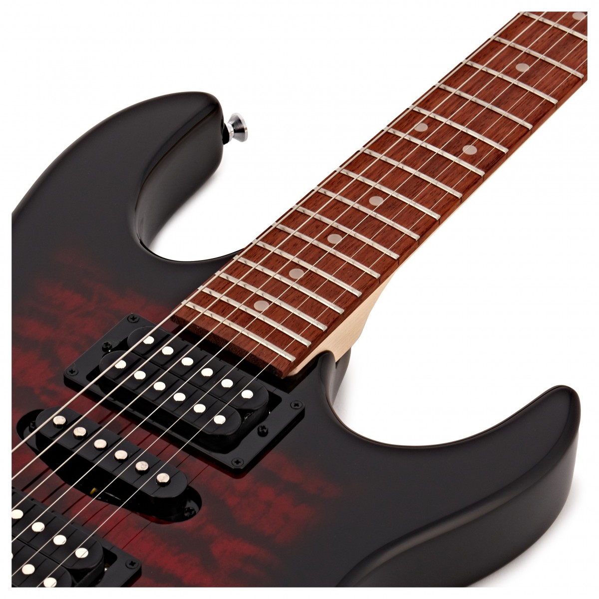 IBANEZ GRX70QA TRB TRASPARENT RED BURST CHITARRA ELETTRICA 22 TASTI ROSSO TRASPARENTE 3