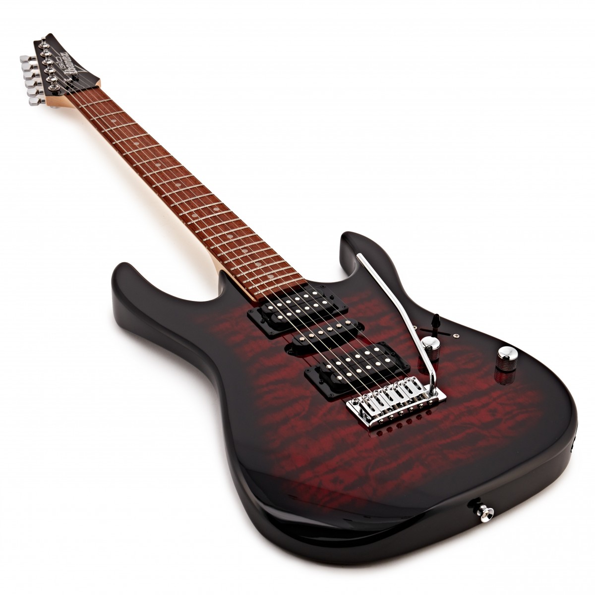 IBANEZ GRX70QA TRB TRASPARENT RED BURST CHITARRA ELETTRICA 22 TASTI ROSSO TRASPARENTE 6