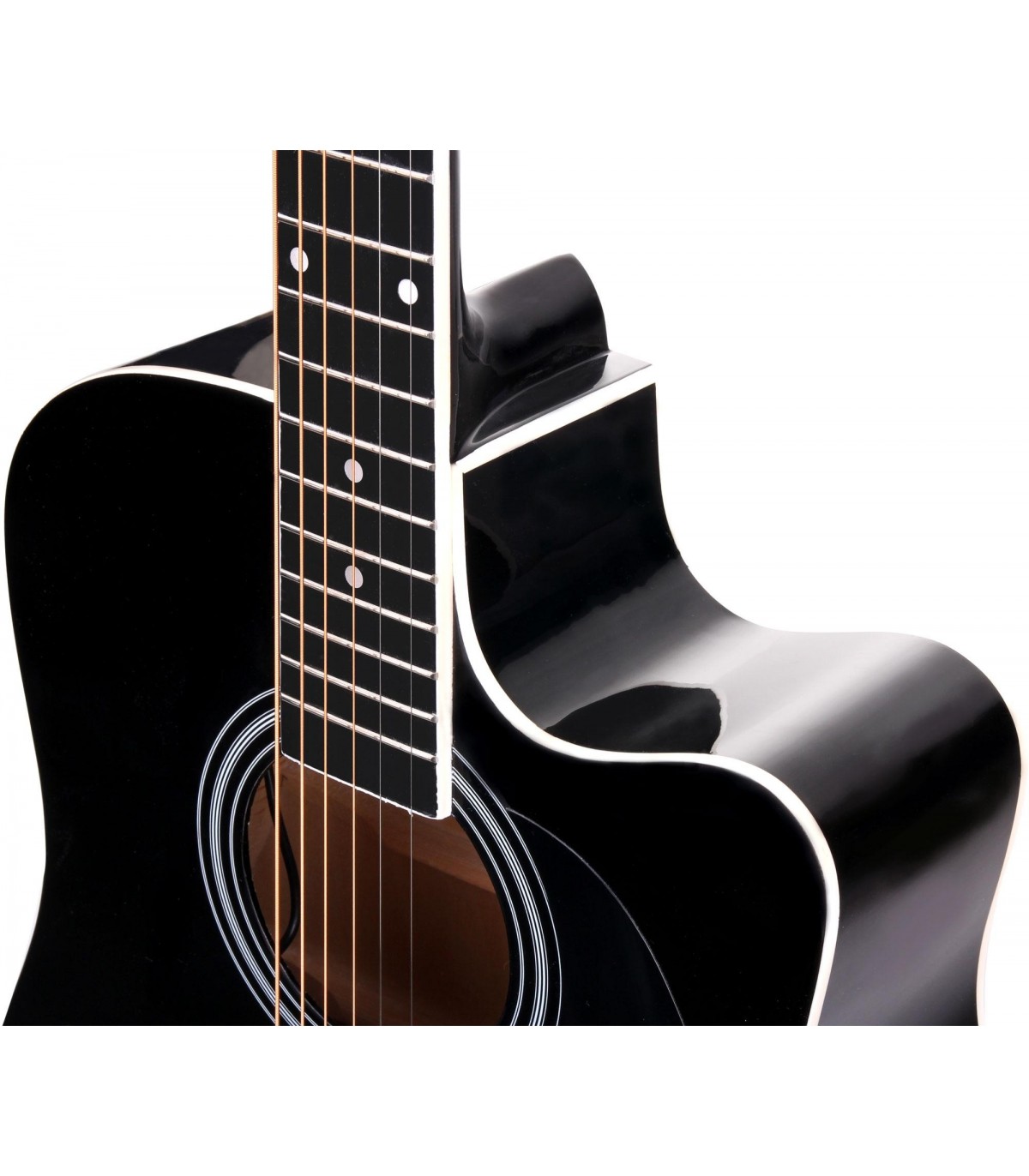 CLASSIC CANTABILE WS10BK-CE CHITARRA ACUSTICA ELETTRIFICATA SPALLA MANCANTE COLORE NERO 2
