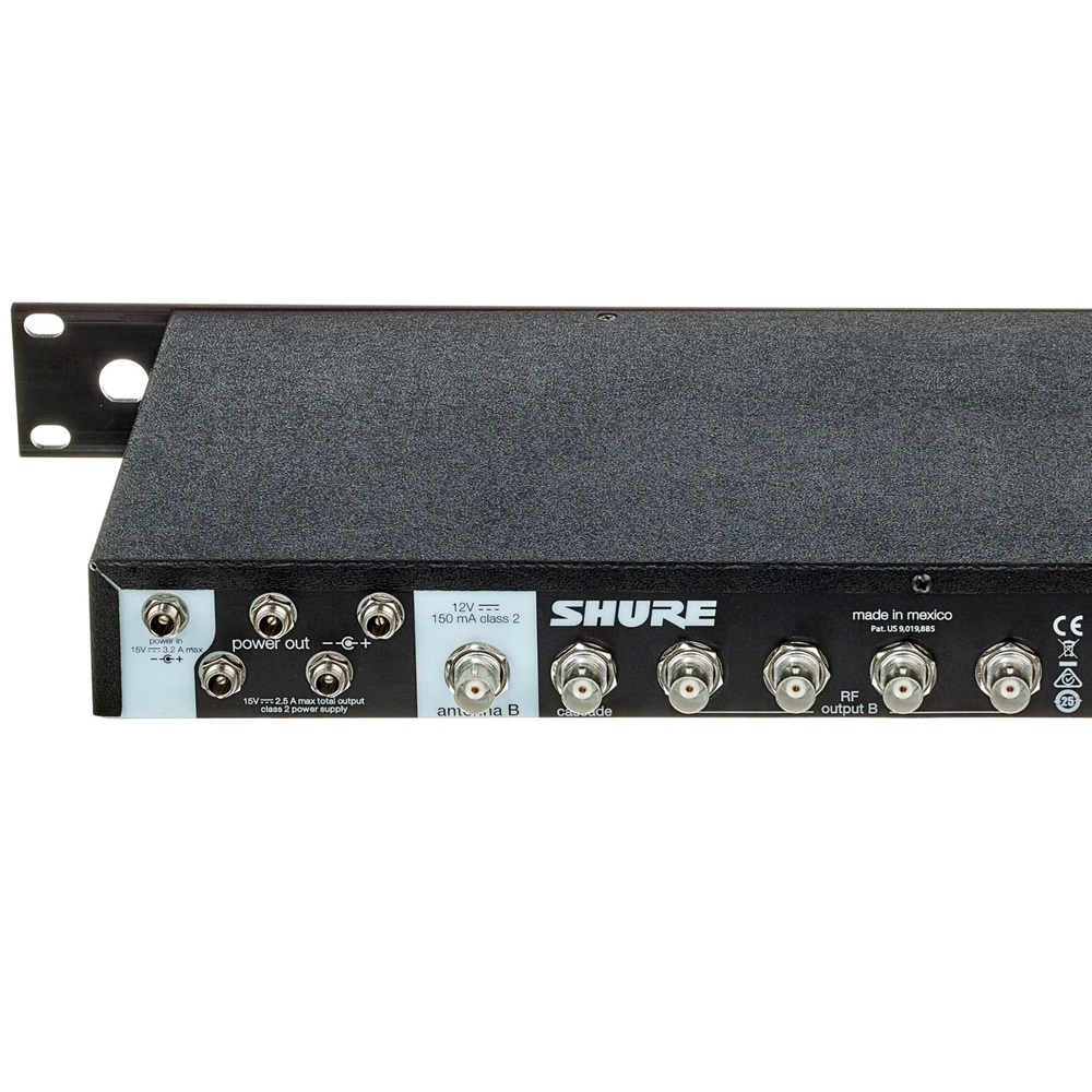 SHURE UA844+SWB-E DISTRIBUTORE ANTENNA RACK ATTIVO PER 4 RICEVITORI 5