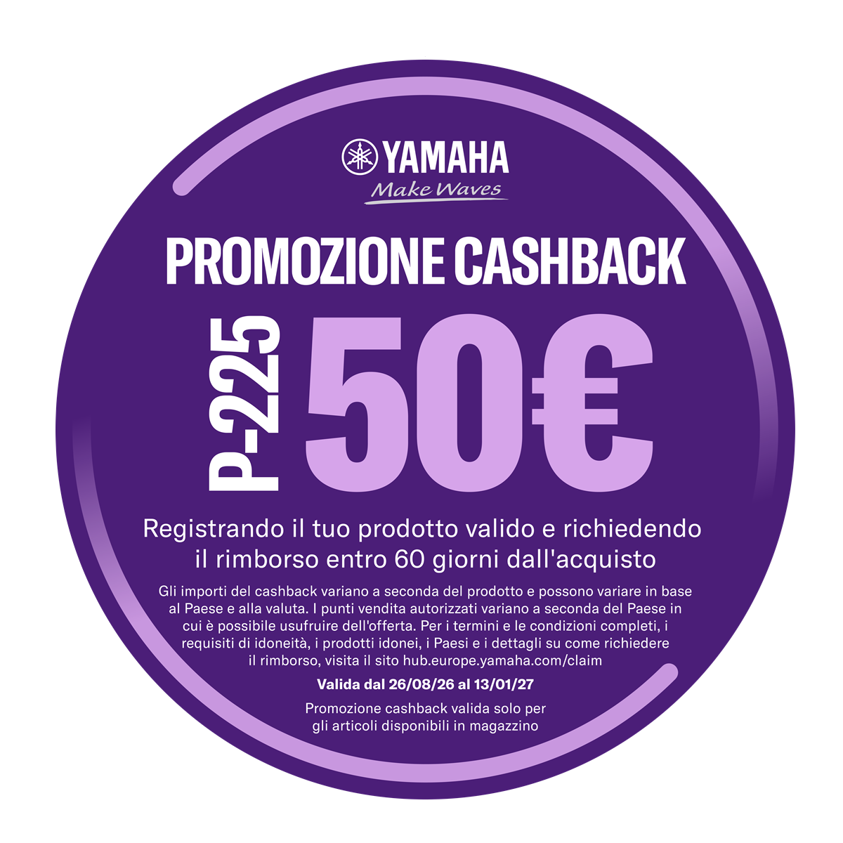 Yamaha P-225 Cashback Suonostore