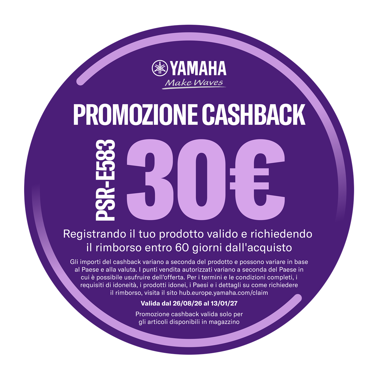 Yamaha PSR-E583 Cashback Suonostore