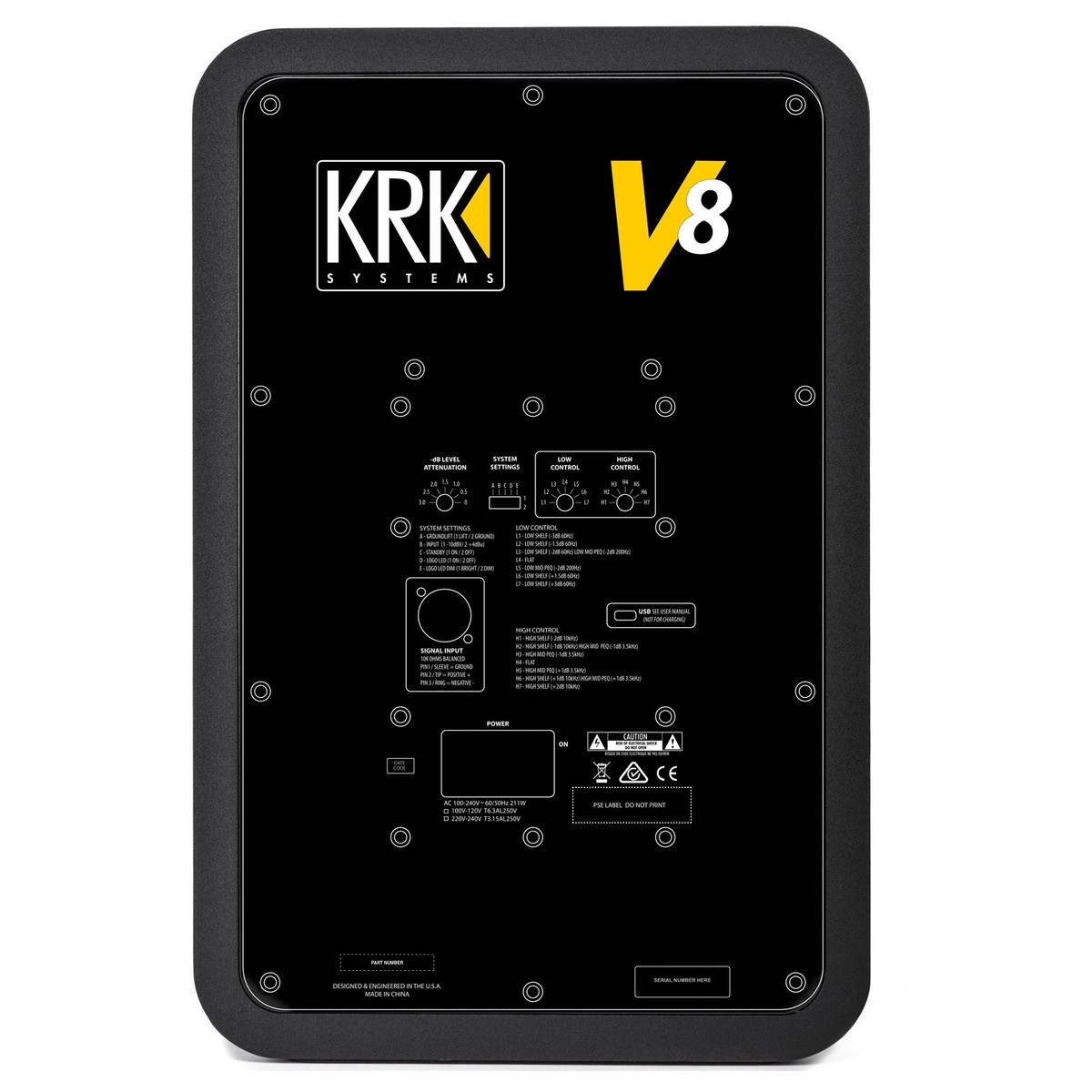 KRK V8 S4 BLACK MONITOR DA STIDIO ATTIVO 2 VIE 8 – 1 230 WATT 1
