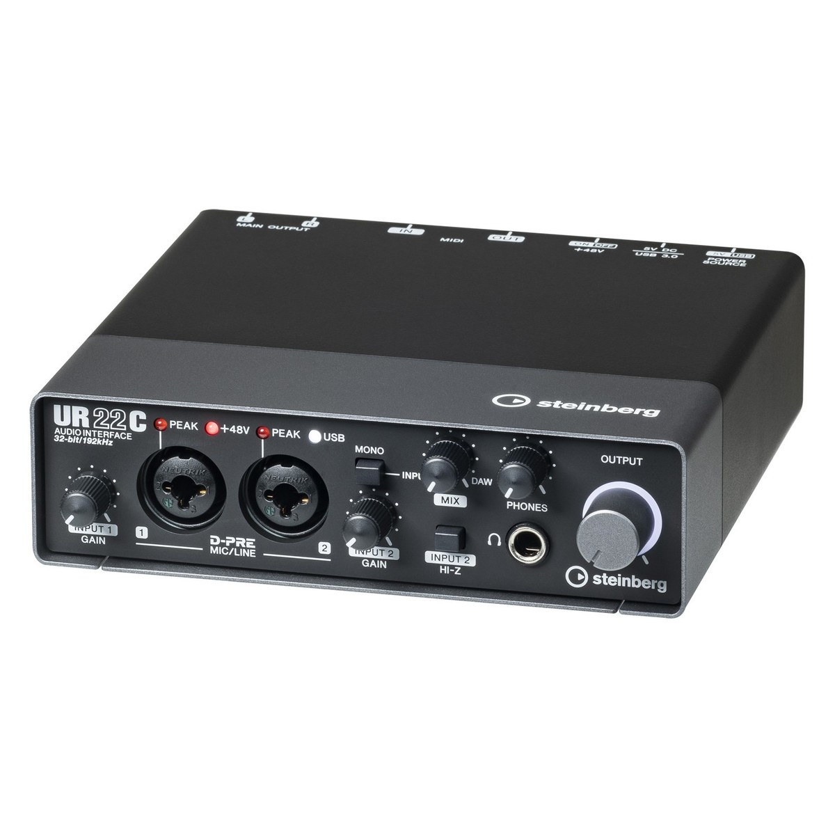 STEINBERG UR22C INTERFACCIA AUDIO USB 3.0 MIDI 2 CANALI CON D-PRE 24BIT 192Khz 1