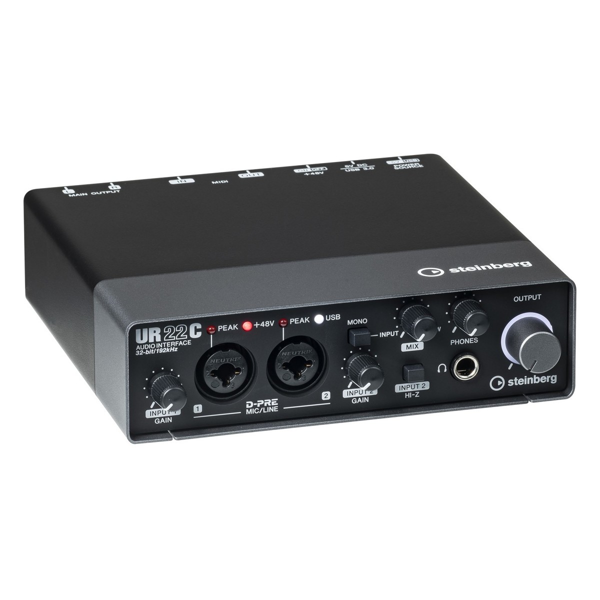 STEINBERG UR22C INTERFACCIA AUDIO USB 3.0 MIDI 2 CANALI CON D-PRE 24BIT 192Khz 2
