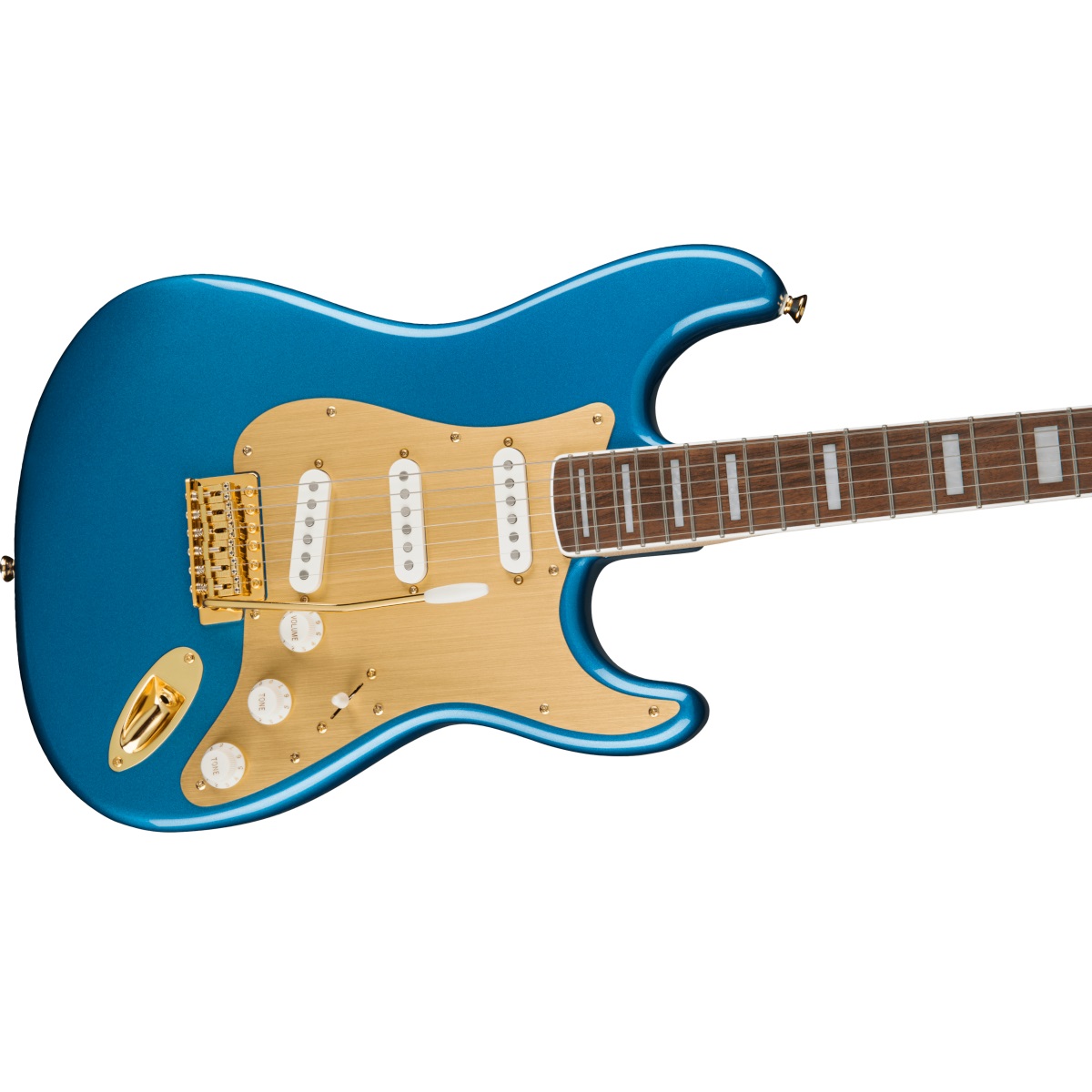 FENDER SQUIER STRATOCASTER 40TH ANNIVERSARY GOLD EDITION CHITARRA ELETTRICA 21 TASTI LAKE PLACID BLUE 3