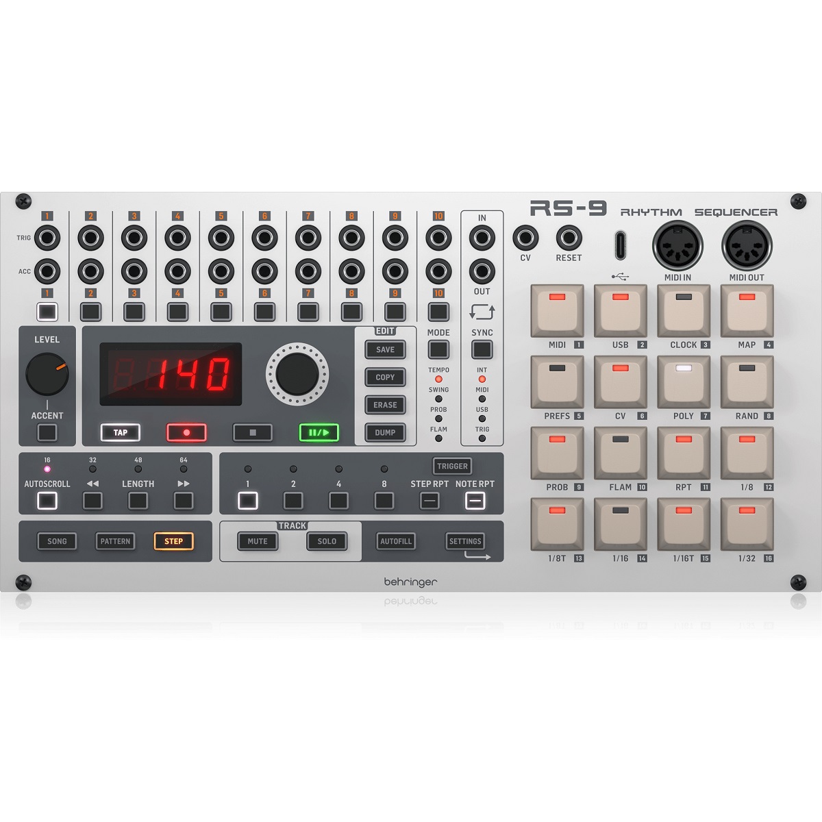 BEHRINGER RS-9 SEQUENCER RITMICO 64 STEP 10 CANALI