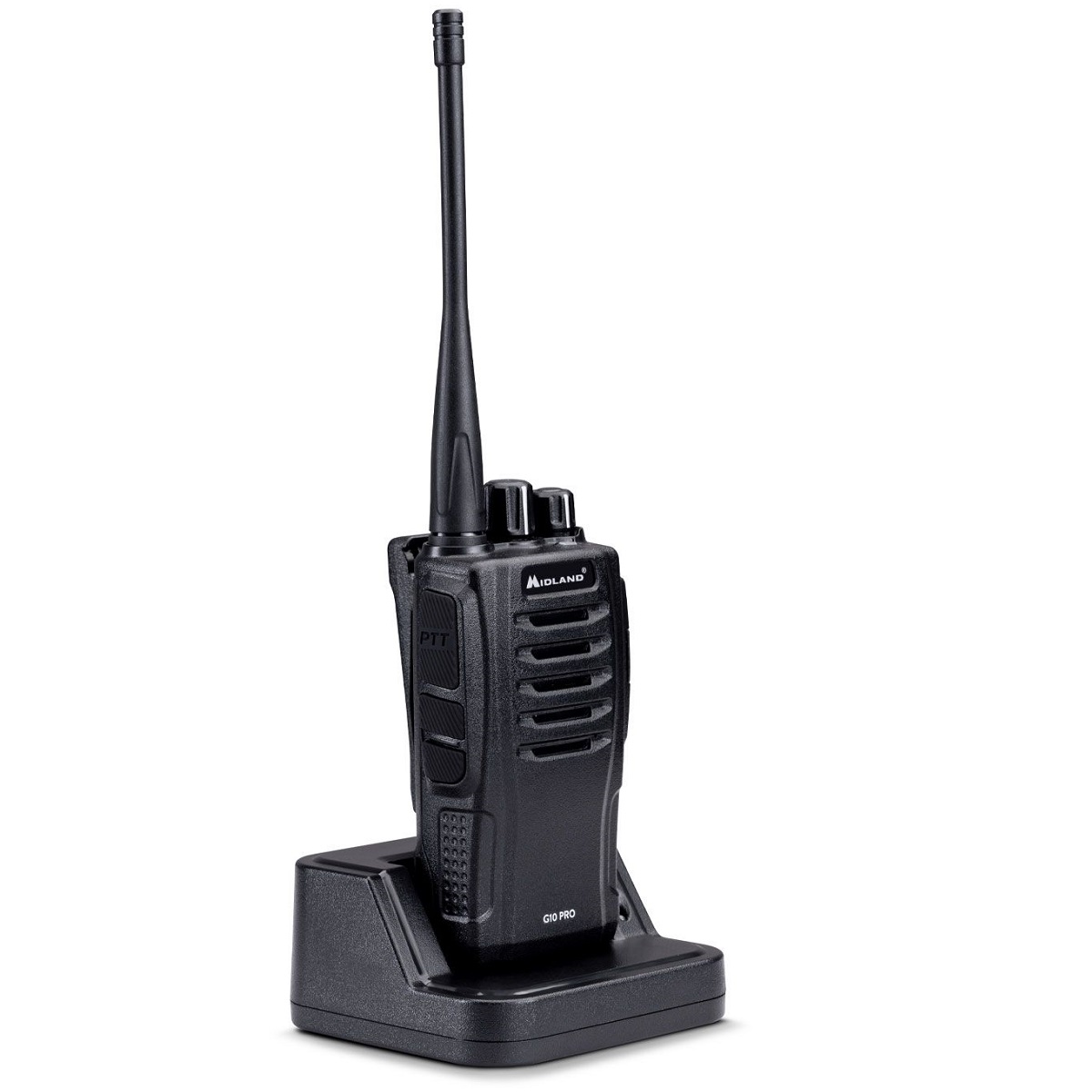 MIDLAND G10 PRO WALKIE TALKIE C1107.04 RICETRASMITTENTE CLIP CARICATORE E ADATTATORE 3