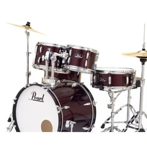 PEARL ROADSHOW RS505CC91 BATTERIA ACUSTICA 5 PEZZI RED WINE CON PIATTI SABIAN E SGABELLO 2