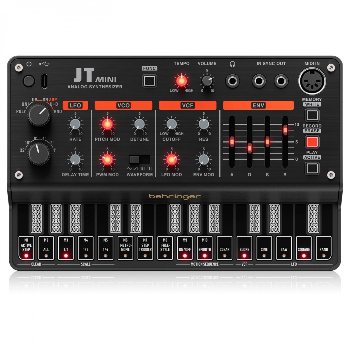 BEHRINGER MINI JT SINTETIZZATORE ANALOGICO POLIFONICO ARPEGGIATORE SEQUENCER 5