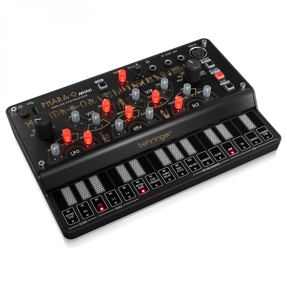 BEHRINGER PHARA-O MINI SINTETIZZATORE ANALOGICO POLIFONICO 27 TASTI DINAMICI 3