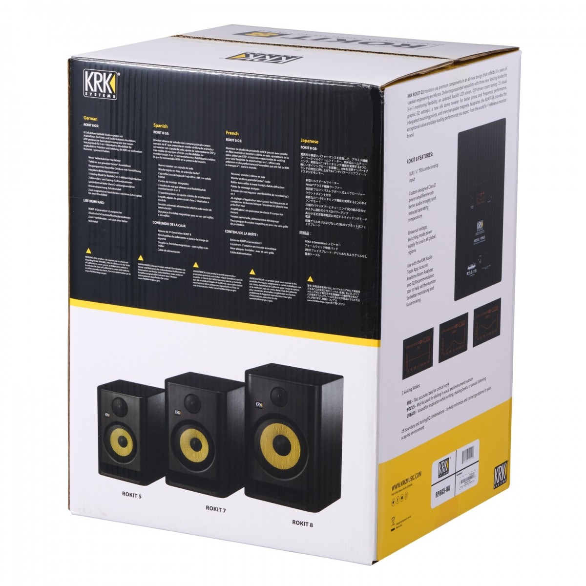 KRK RP8 G5 ROKIT MONITOR DA STUDIO 8″ 312 WATT 8