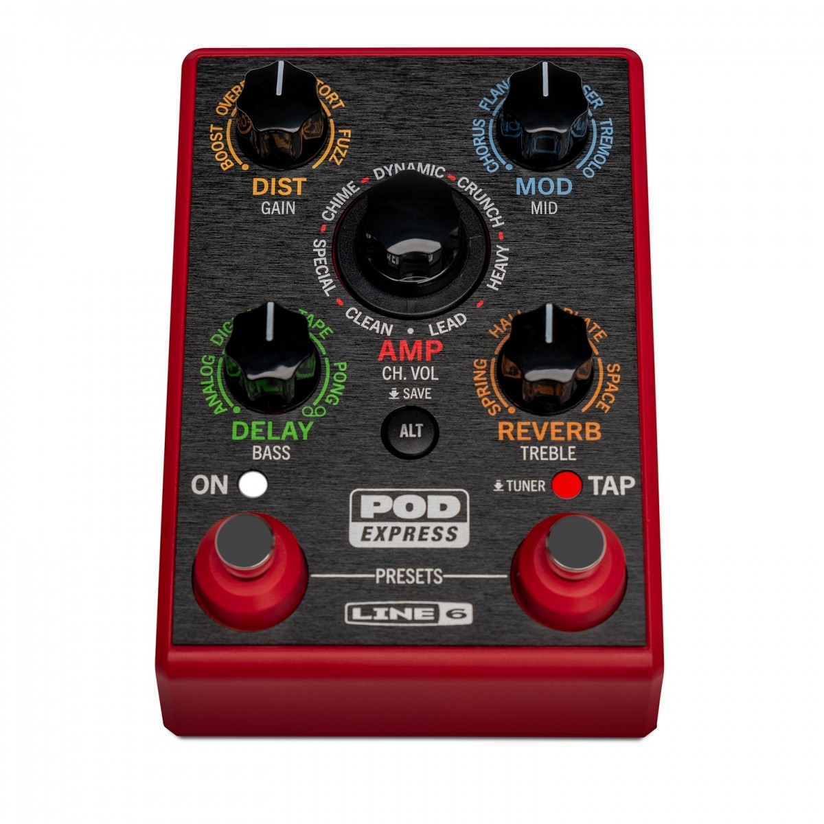 LINE6 POD EXPRESS PEDALE MULTI EFFETTO PER CHITARRA CON MODELLI DI AMPLIFICATORI 4