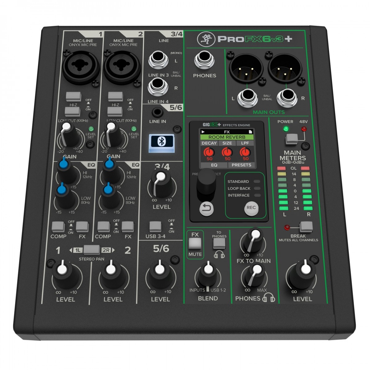 MACKIE PRMACKIE PROFX6V3+ MIXER ANALOGICO 6 CANALI CON EFFETTI USB E BLUETOOTHOFX6V3+ MIXER ANALOGICO 6 CANALI CON EFFETTI USB E BLUETOOTH 4