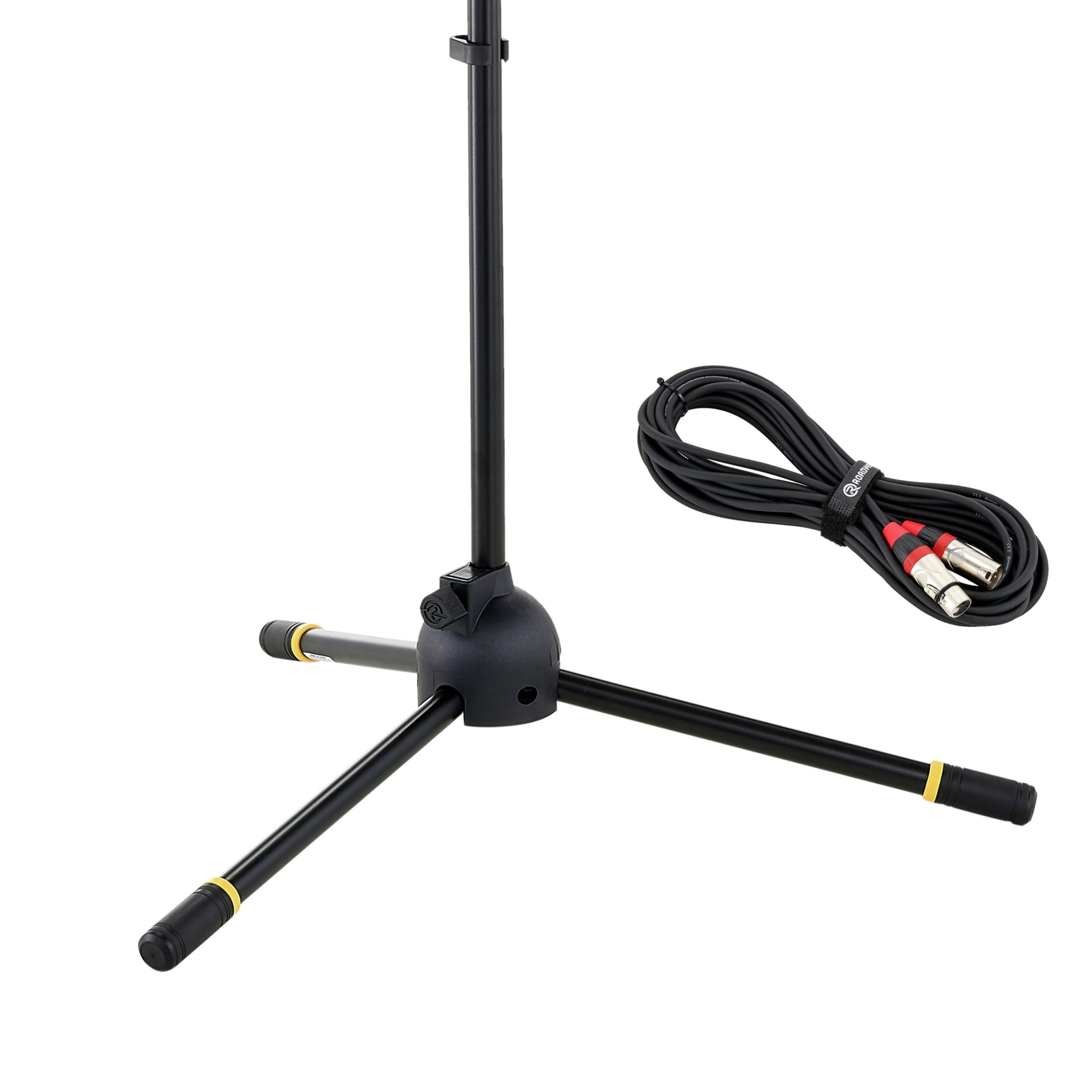 ROADWORX ASTA MICROFONICA A GIRAFFA + CAVO XLR DA 10 METRI IN BUNDLE 4