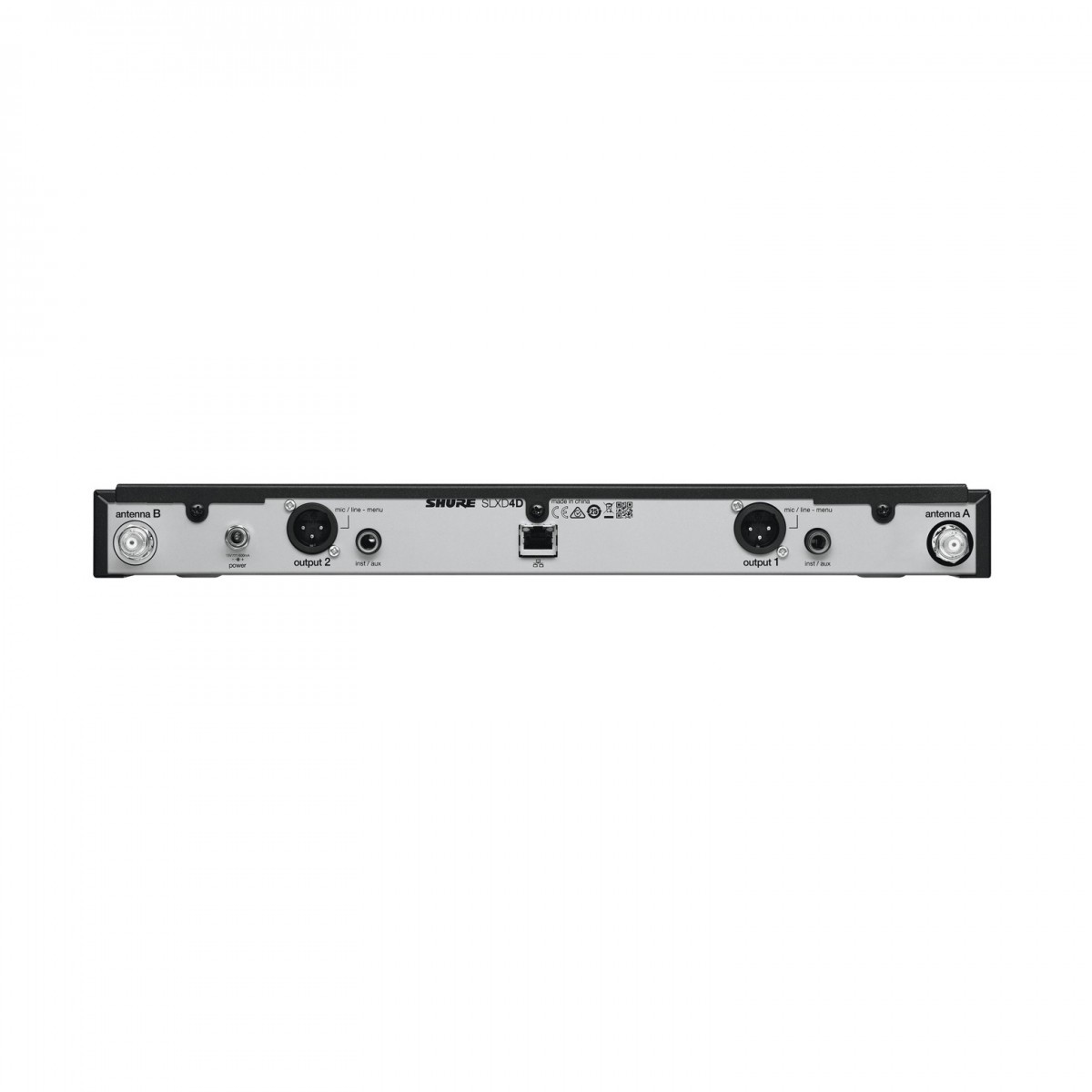 SHURE SLXD4DE J53 SISTEMA WIRELESS RICEVITORE DOPPIO CANALE DA RACK 2