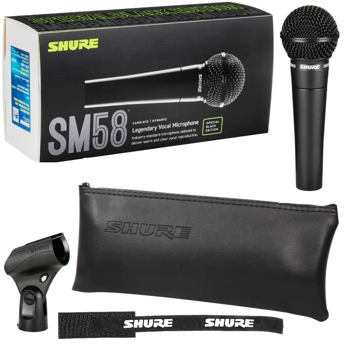 SHURE SM58 BLACK LIMITED EDITION MICROFONO DINAMICO VOCE CARDIOIDE 5