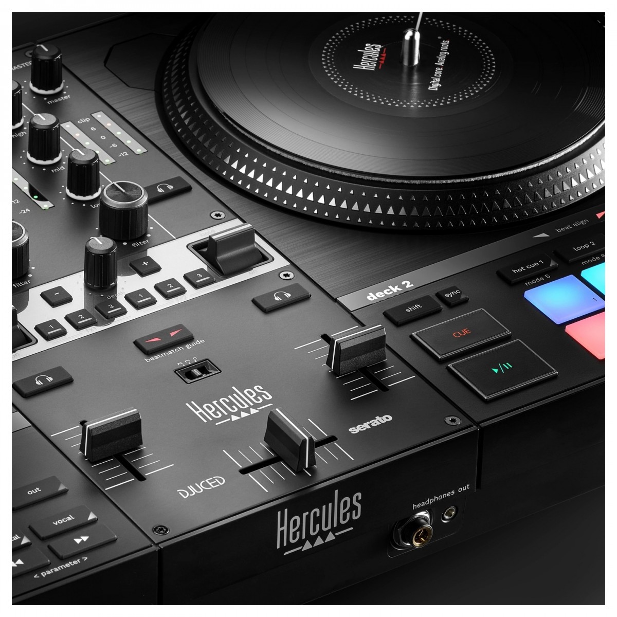 HERCULES DJ CONTROL INPULSE T7 CONTROLLER DIGITALE 2 DECK USB PER DJ 5