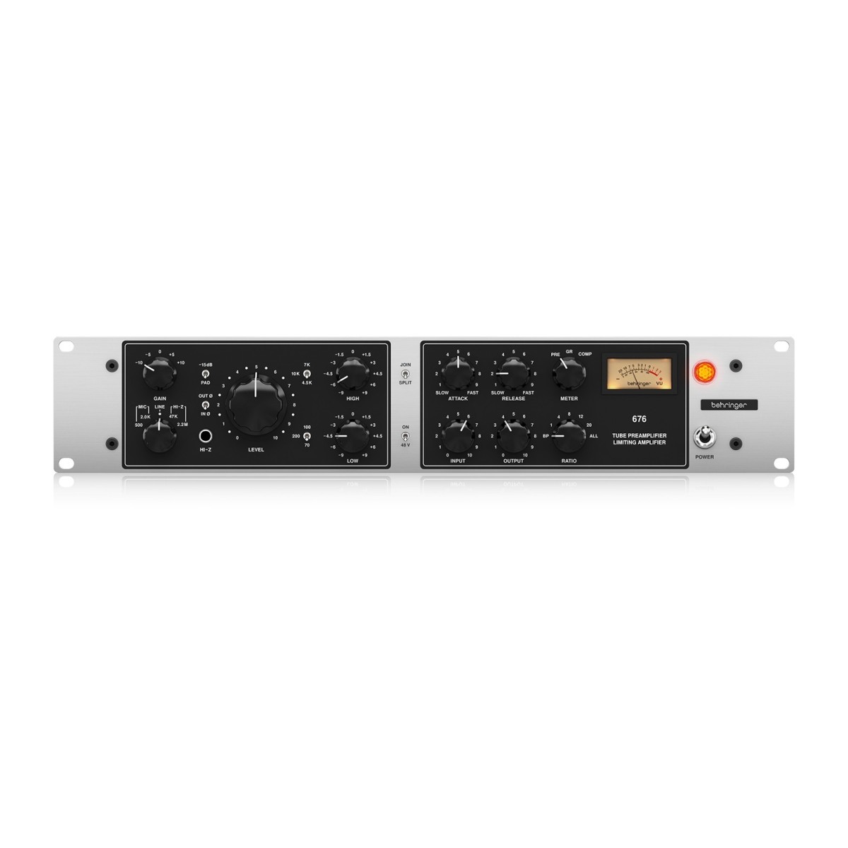 BEHRINGER 676 PREAMPLIFICATORE VALVOLARE COMPRESSORE FET TRASFORMATORI MIDAS 5