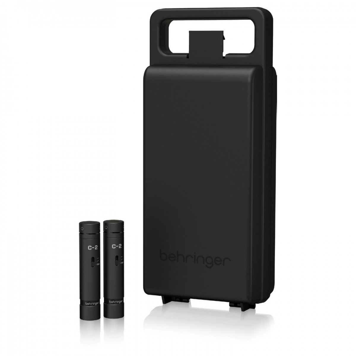 BEHRINGER C2 DARK EDITION COPPIA SELEZIONATA MATCHED MICROFONI CONDENSATORE + STEREO-BAR + CLAMPS 6
