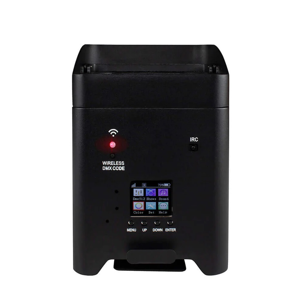 SHEHDS ARCHITETTURALE LED 6 x 18 WATT RGBWYP A BATTERIA RICARICABILE DMX CONTROLLO APP MASTER SLAVE WIRELESS 1