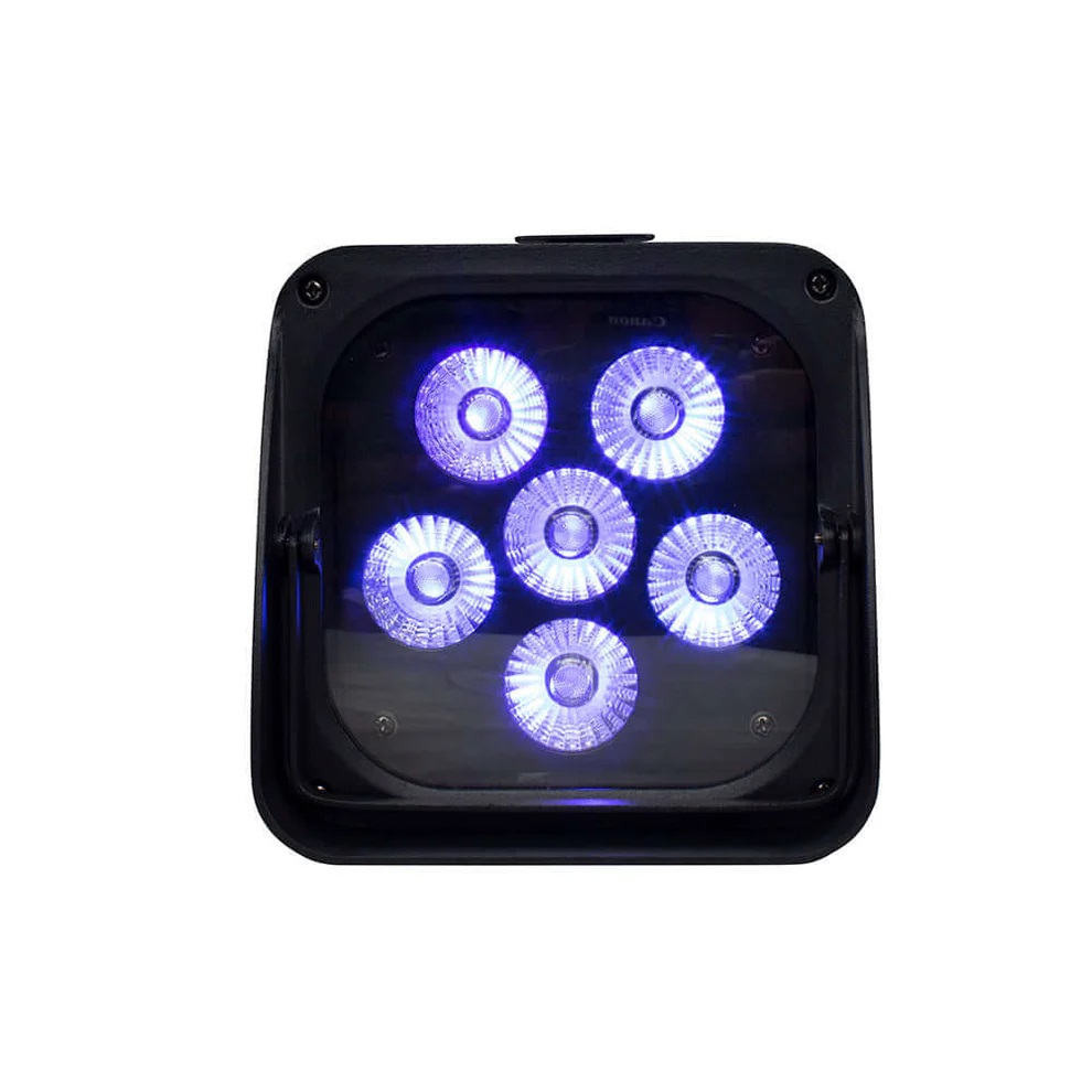 SHEHDS ARCHITETTURALE LED 6 x 18 WATT RGBWYP A BATTERIA RICARICABILE DMX CONTROLLO APP MASTER SLAVE WIRELESS 3