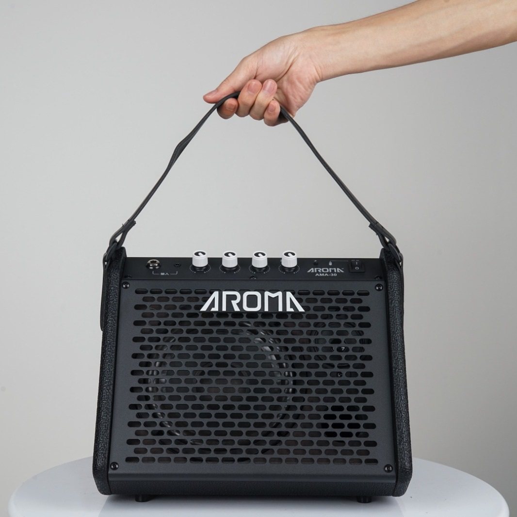 AROMA AMA 30 AMPLIFICATORE 30 WATT 5″ PER CHITARRA ACUSTICA CON INGRESSO MICROFONO BATTERIA RICARICABILE INTEGRATA ED EFFETTO ECHO 4