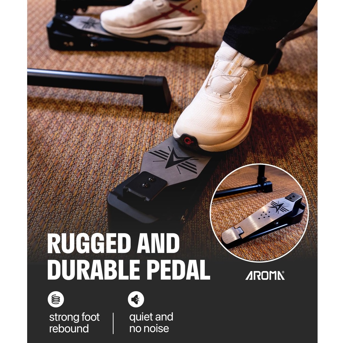 AROMA TDX-18 BATTERIA ELETTRONICA 8 PEZZI CON MODULO SONORO E RACK DI MONTAGGIO 4