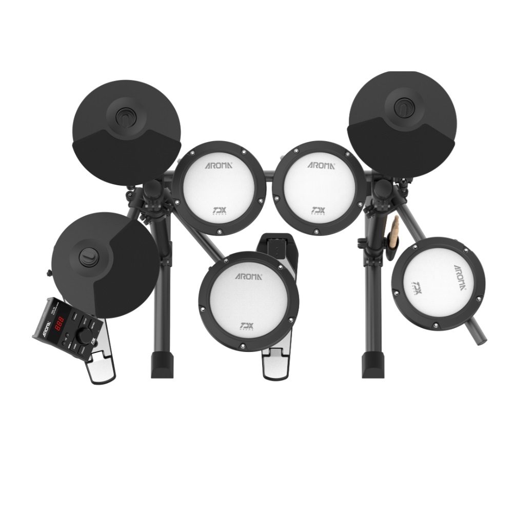 AROMA TDX-18 BATTERIA ELETTRONICA 8 PEZZI CON MODULO SONORO E RACK DI MONTAGGIO 7