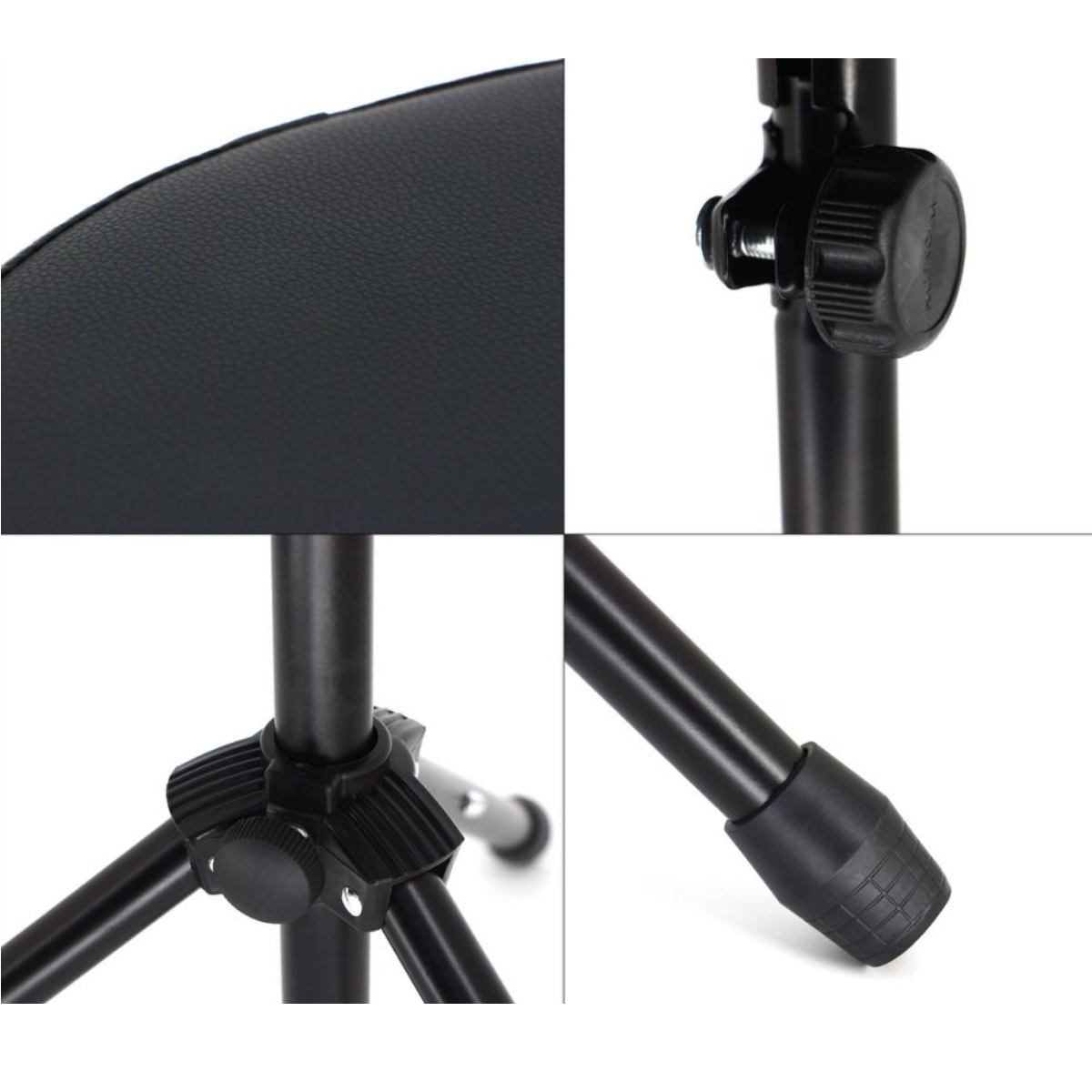 HEBIKUO Q-91 SGABELLO TRE PIEDI PER BATTERIA E TASTIERA AD ALTEZZA REGOLABILE 4