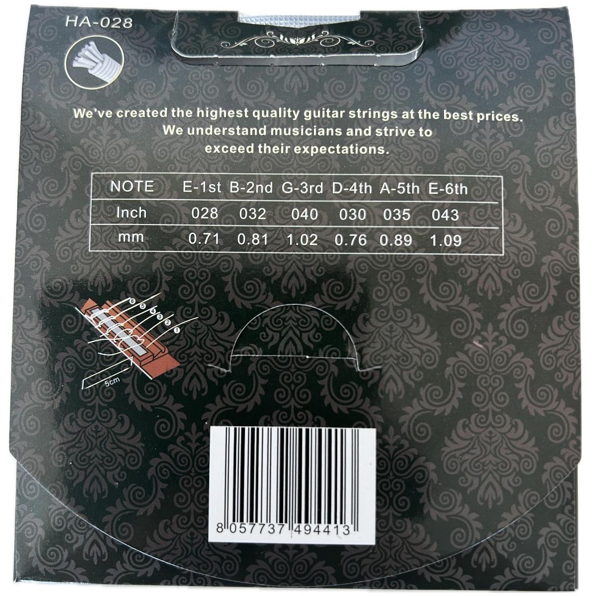 OLVEIRA HA028 MUTA 6 CORDE CHITARRA CLASSICA REGULAR TENSION RETRO