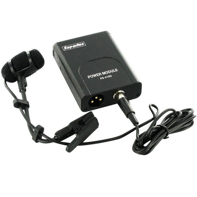 SUPERLUX PRA383DXLR MICROFONO A CLIP PER STRUMENTI A FIATO CON USCITA XLR 1