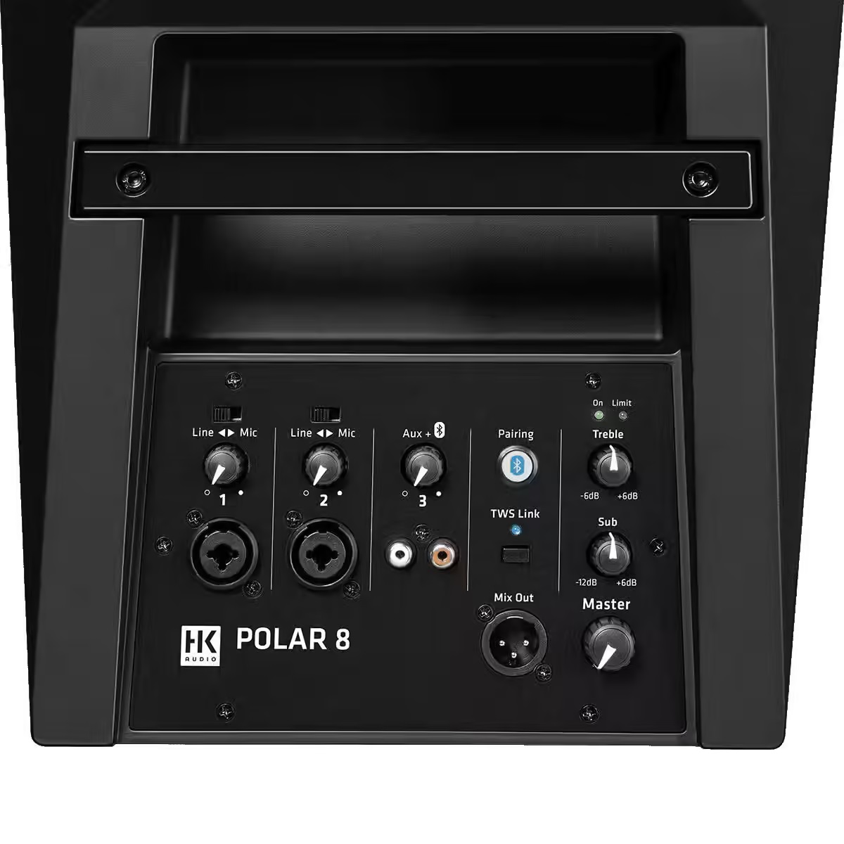 HK AUDIO POLAR 8 IMPIANTO AUDIO ATTIVO A COLONNA 1200W SUBWOOFER 8 BLUETOOTH 3