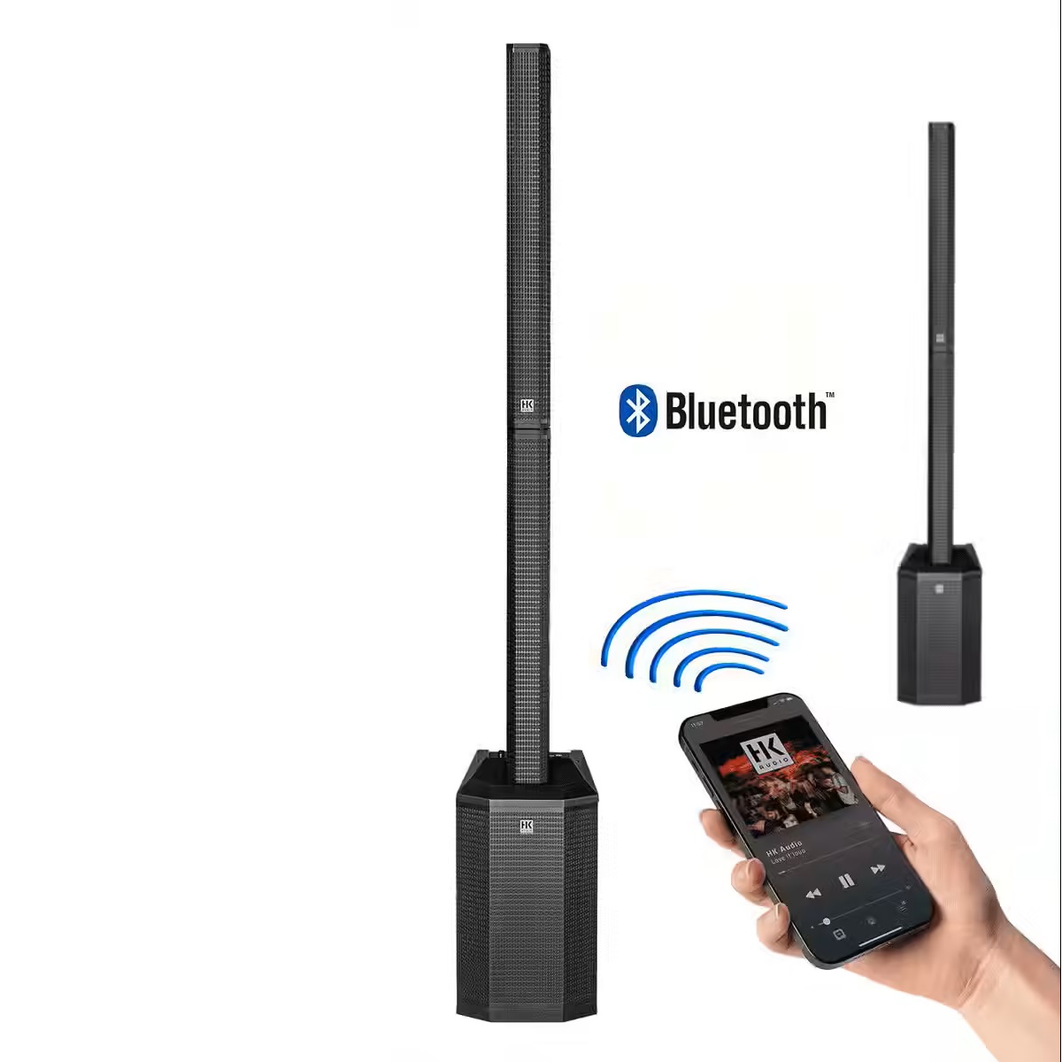 HK AUDIO POLAR 8 IMPIANTO AUDIO ATTIVO A COLONNA 1200W SUBWOOFER 8 BLUETOOTH 4