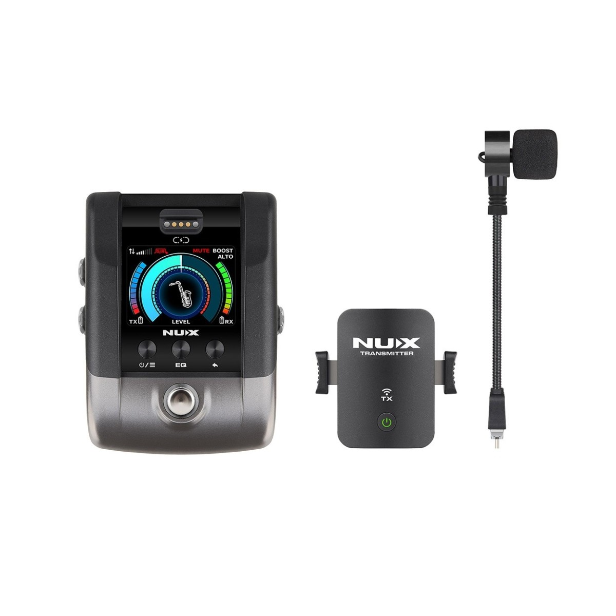 NUX B-6 PRO SISTEMA MICROFONICO WIRELESS PER SAX CON MICROFONO PER SASSOFONO E FIATI 2