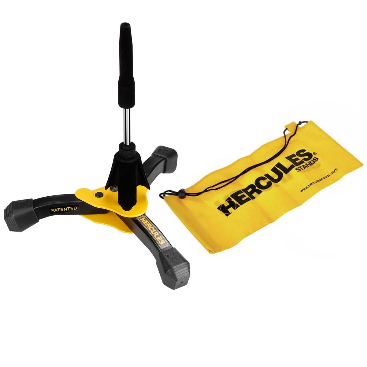 HERCULES HC DS640BB FLUTE CLARINET STAND SUPPORTO PER FLAUTO E CLARINETTO CON BORSA 8