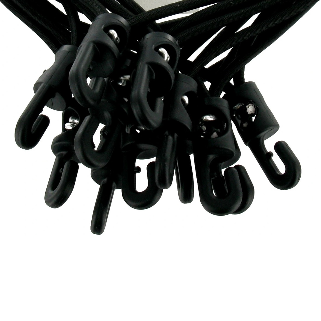 SET DI 12 ELASTICI NERI DA 25 CM DIAMETRO 4MM PER TELI SCHERMI TENDE E FONDALI 2