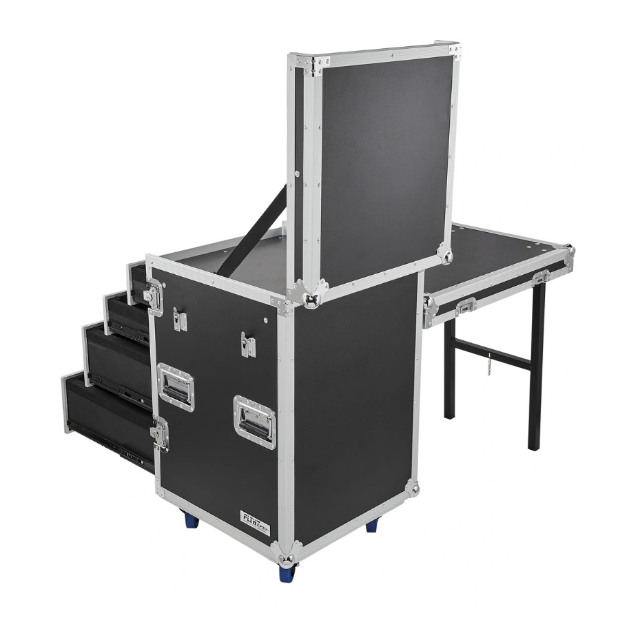 FLYHT PRO CASE PRODUCTION FLIGHTCASE 4 CASSETTI 2 RIPIANI SU RUOTE 2