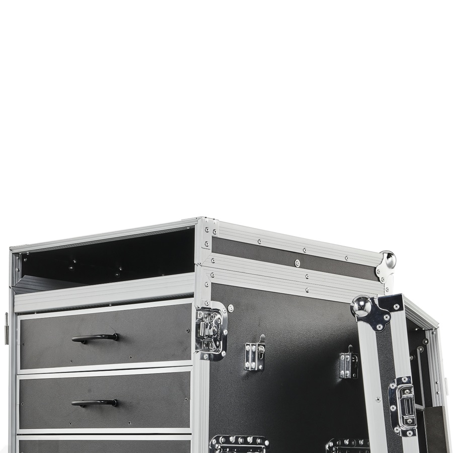 FLYHT PRO CASE PRODUCTION FLIGHTCASE 4 CASSETTI 2 RIPIANI SU RUOTE 4